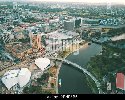 Aerial view of Adelaide City, South Australia Stock Photo