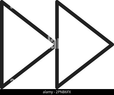 Forward icon vector image. Suitable for mobile apps, web apps and print media. Stock Vector
