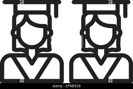 Graduates icon vector image. Suitable for mobile apps, web apps and print media. Stock Vector