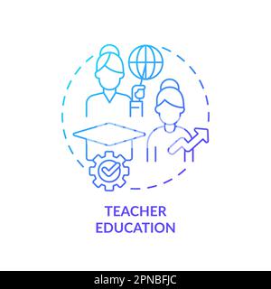 Teacher education blue gradient concept icon Stock Vector