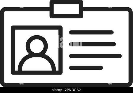 Identity Card icon vector image. Suitable for mobile apps, web apps and print media. Stock Vector