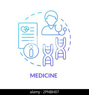 Medicine blue gradient concept icon Stock Vector