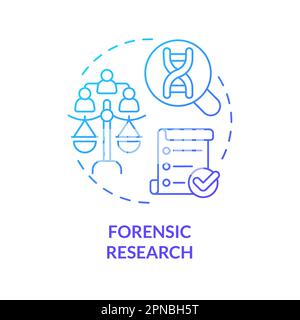 Forensic research blue gradient concept icon Stock Vector