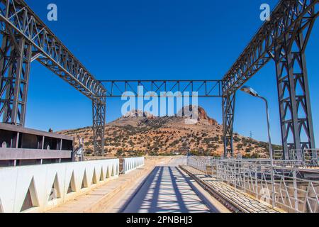 Sidi Salem Dam - Tunisia's Largest Dam on the Medjerda River Stock Photo