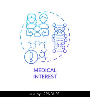Medical interest blue gradient concept icon Stock Vector