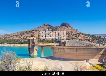 Sidi Salem Dam - Tunisia's Largest Dam on the Medjerda River Stock Photo