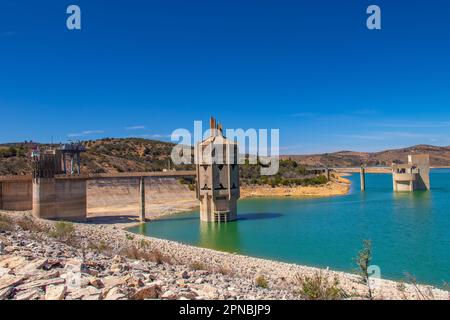 Sidi Salem Dam - Tunisia's Largest Dam on the Medjerda River Stock Photo