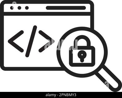 Insecure Code icon vector image. Suitable for mobile apps, web apps and print media. Stock Vector