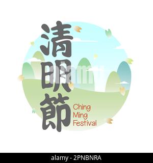 Ching Ming Festival Remembering The Deceased Stock Vector