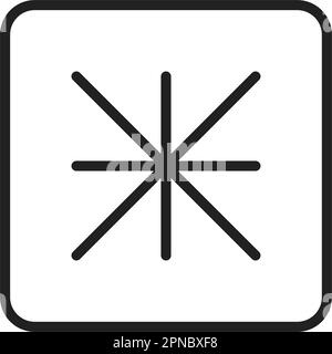 Keycap Asterisk icon vector image. Suitable for mobile apps, web apps and print media. Stock Vector