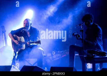 The British musician Fink (Fin Greenall) during the concert 'Solo Acoustic'' at the Monk in Rome, Italy, 17.04.2023, Claudio Enea Sport Reporter Stock Photo