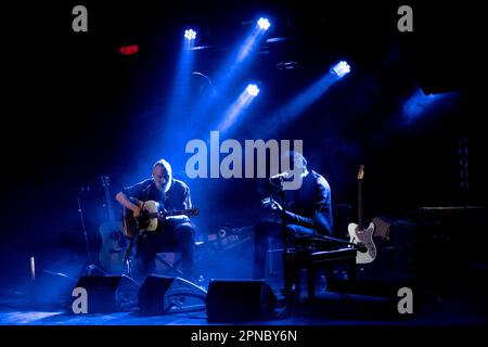 The British musician Fink (Fin Greenall) during the concert 'Solo Acoustic'' at the Monk in Rome, Italy, 17.04.2023, Claudio Enea Sport Reporter Stock Photo