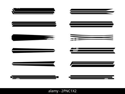 Isolated Hand Drawn Vector Brush Graphic Elements Set. Premium Vector Stock Vector