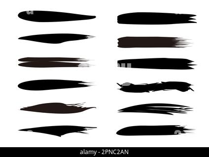 Isolated Hand Drawn Vector Brush Graphic Elements Set. Premium Vector Stock Vector