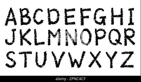 Isolated Hand Drawn Uppercase Font Typography Set. Premium Vector Element. Stock Vector