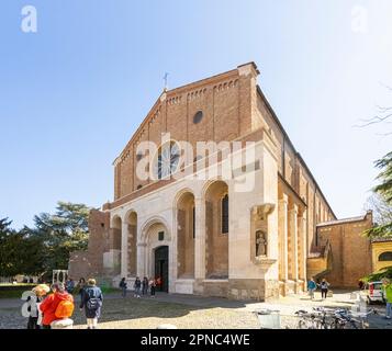 Padua, Italy. April 2023.  External view of the Church of the Eremitani in the city center Stock Photo