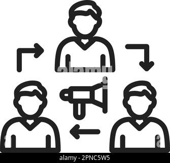 Marketing Team icon vector image. Suitable for mobile apps, web apps and print media. Stock Vector