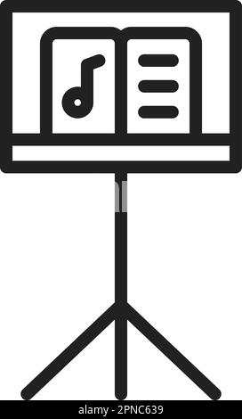 Music Stand icon vector image. Suitable for mobile apps, web apps and print media. Stock Vector