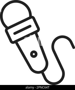 Mic with wire icon vector image. Suitable for mobile apps, web apps and print media. Stock Vector