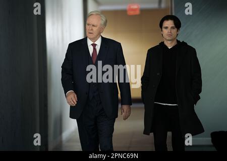 Sharper   John Lithgow & Sebastian Stan Stock Photo