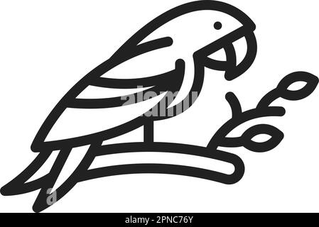 Parrot icon vector image. Suitable for mobile apps, web apps and print media. Stock Vector