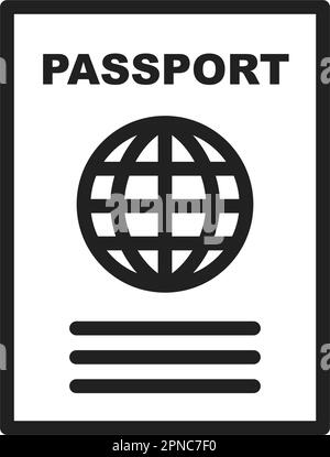 Passport icon vector image. Suitable for mobile apps, web apps and print media. Stock Vector