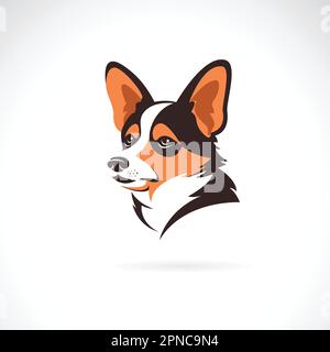 Vector of a pembroke welsh corgi dog head design on white background. Easy editable layered vector illustration. Pets. Animals. Stock Vector