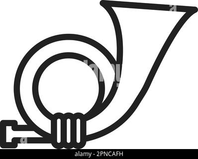Postal Horn icon vector image. Suitable for mobile apps, web apps and print media. Stock Vector