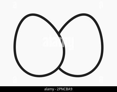 Eggs - transparent line icons. Vector illustration. Stock Vector