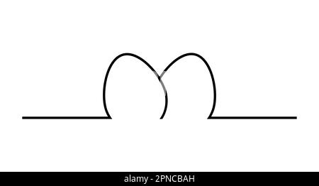 Eggs line icon border. Vector illustration. Stock Vector