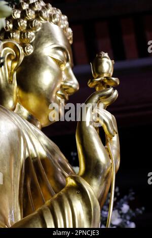 Chua Ho Quoc pagoda. Siddhartha Gautama, the Shakyamuni Buddha.  Phu Quoc. Vietnam. Stock Photo