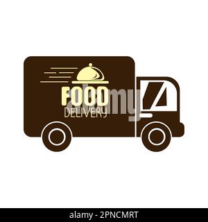 Food delivery illustration in color cartoon style. Editable vector graphic design. Stock Vector