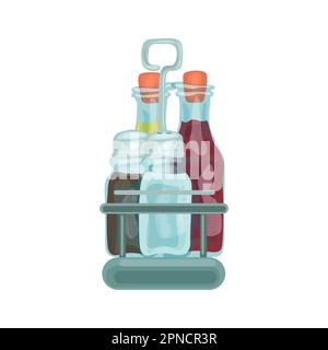 Salt and pepper shakers illustration in color cartoon style. Editable vector graphic design. Stock Vector