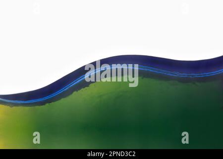 Abstract sea green waves in glass Stock Photo