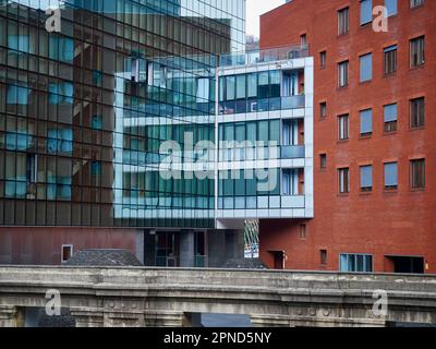 detail of a modern building in Bilbao Stock Photo