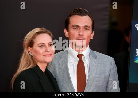 London, UK. 10th Oct, 2021. Aimee Mullins and Rupert Friend attend 'The French Dispatch' UK Premiere during the 65th BFI London Film Festival at The Royal Festival Hall in London. (Photo by Fred Duval/SOPA Images/Sipa USA) Credit: Sipa USA/Alamy Live News Stock Photo