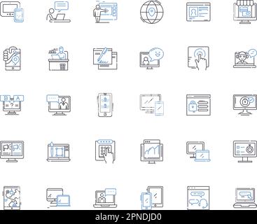 Cyberworld line icons collection. Cybersecurity, Encryption, Malware ...