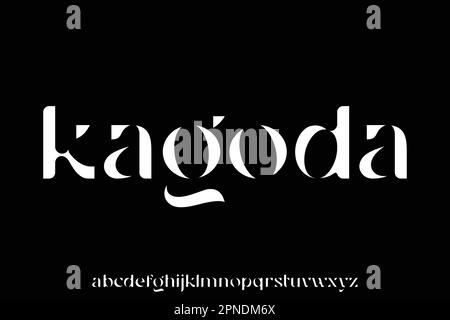 Elegant luxury abstract alphabets display font vector Stock Vector