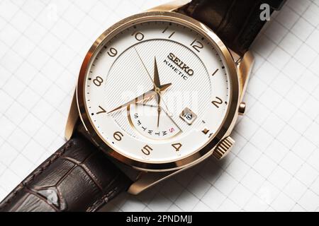 Tokyo Japan October 19 2021 Seiko Kinetic wrist watch with