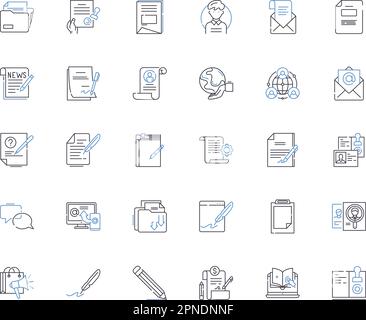 Business planning line icons collection. Strategy, Analysis, Forecasting, Risk, Innovation, Growth, Market vector and linear illustration. Performance Stock Vector