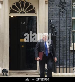 Rt Hon Lord Nicholas True, Leader of the House of Lords, and Lord Keeper of the Privy Seal, leaves Downing Street. Stock Photo