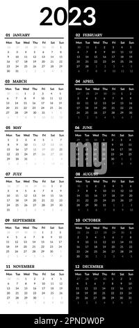 calendar for 2023, Calendar 2023 simple and clean design template, 2023 ...