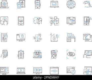 World Wide Web line icons collection. Internet, Websites, Browsing, Cyberspace, Connectivity, Online, Information vector and linear illustration Stock Vector