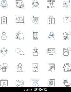Nerking line icons collection. Nerking, Connectivity, Growth ...
