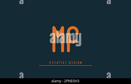Alphabet letters Modern Creative logo MF , FM Stock Vector