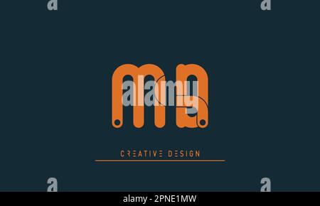 Alphabet letters Modern Creative logo MD , DM Stock Vector
