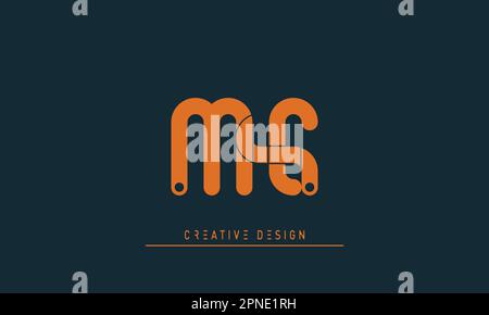 Alphabet letters Modern Creative logo ME , EM Stock Vector