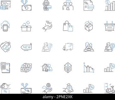 Livelihood and sustenance line icons collection. Income, Job, Food ...