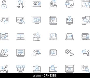 Rapport line icons collection. Connection, Trust, Bonding, Harmony ...