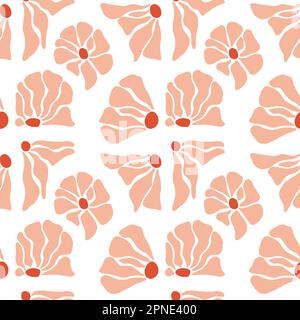 Hand drawn organic cut out flowers in modern style abstract pattern. Wall posters by henri matisse style Stock Vector